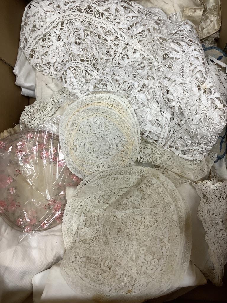 A quantity of mixed textiles etc